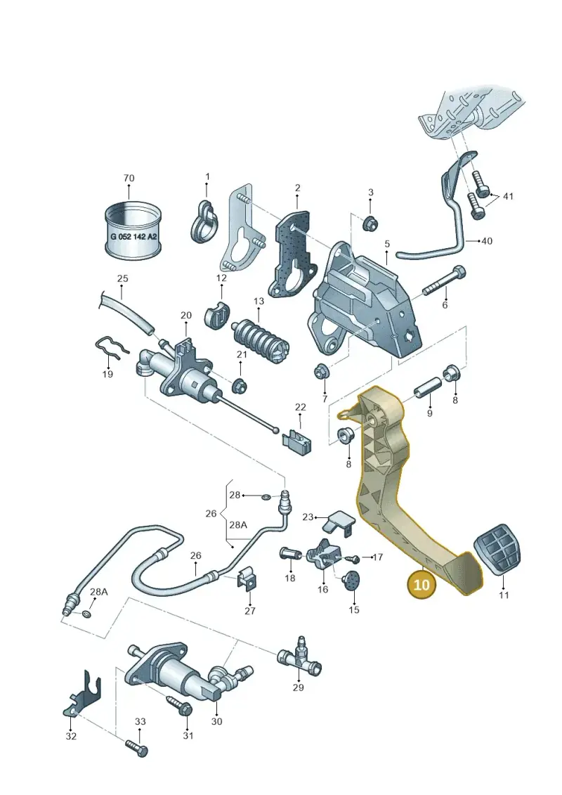 6R2721318A — Skoda Fabia Ambiente (2009-2013) diagram 481721250, position 10