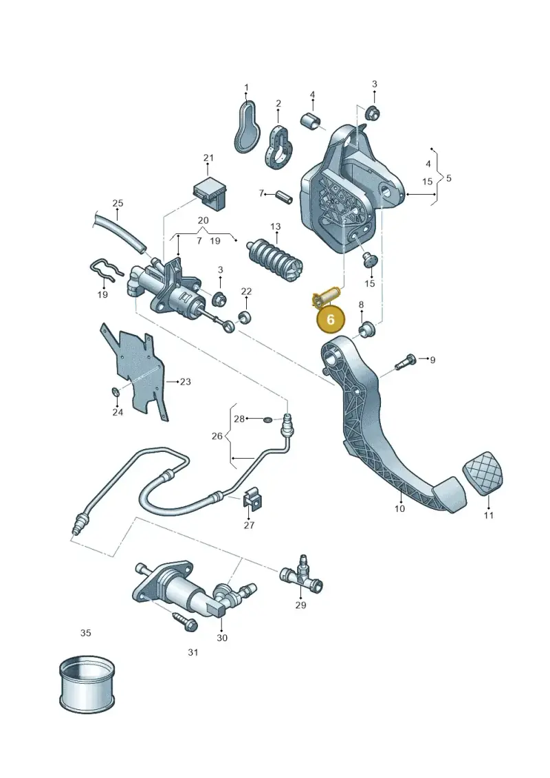 6R2721325A — Skoda Fabia (2014-2022) diagram 773721250, position 6