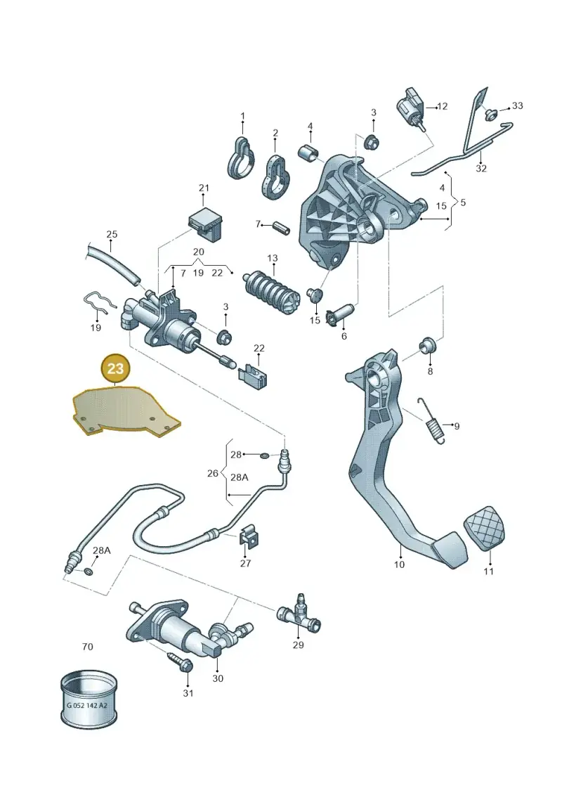 6R2721615A — Skoda Rapid Ambition (2011-2021) diagram 672721250, position 23