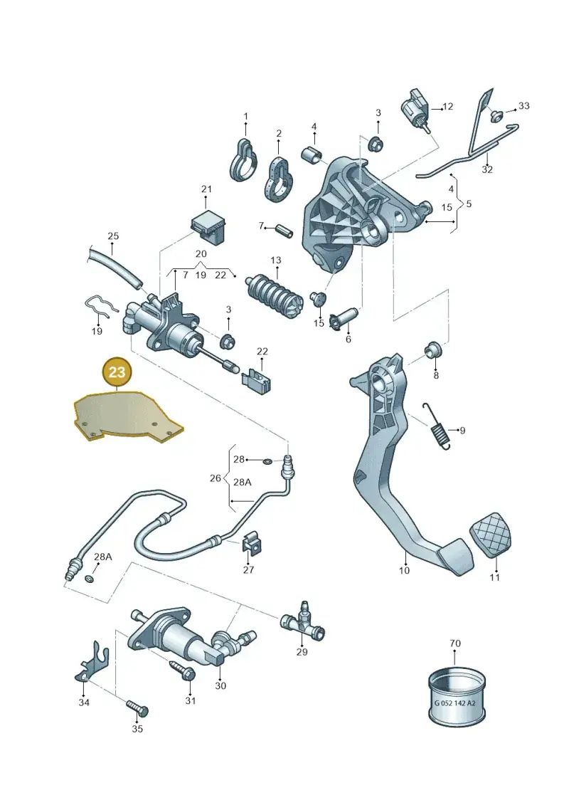 6R2721615A — Skoda Fabia Scout (2010-2014) diagram 697721250, position 23