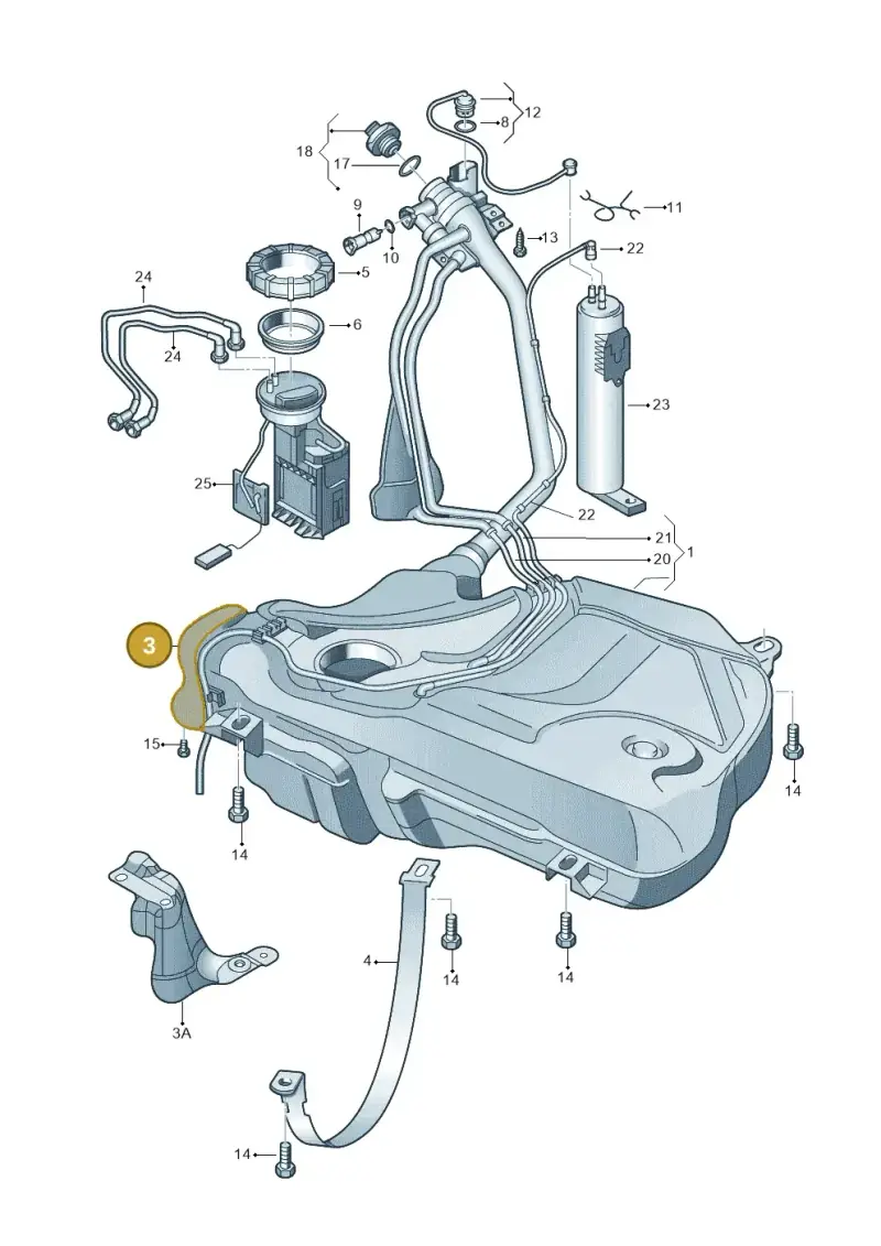 6R7201307A — Skoda Roomster (2010-2015) diagram 253201050, position 3