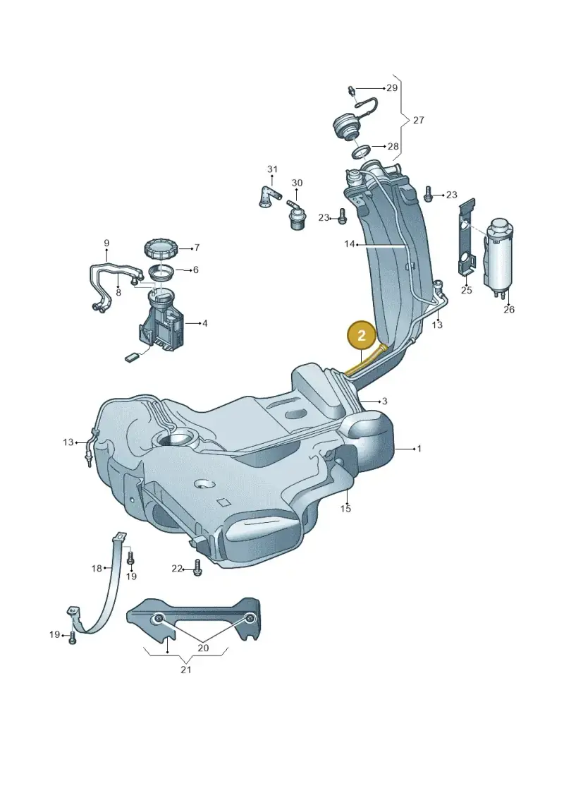 6R7201993A — Skoda Rapid (2012-2022) diagram 740201050, position 2