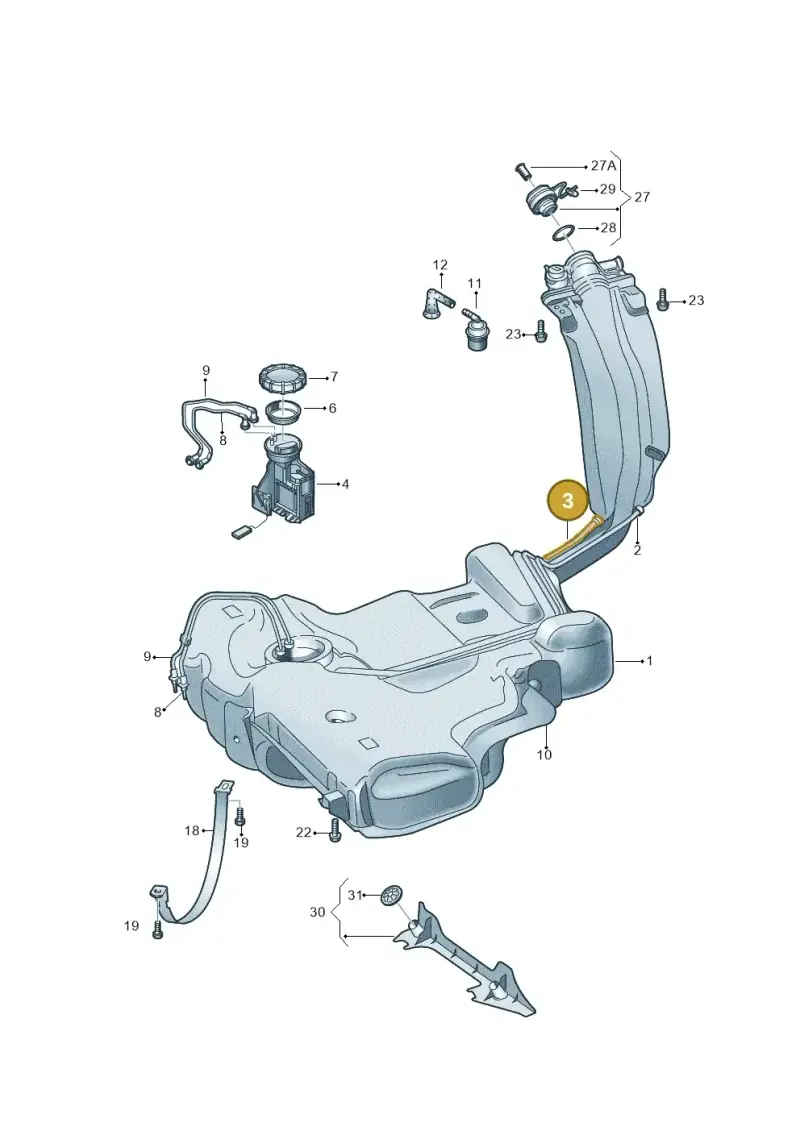 6R7201995A — Skoda Rapid (2012-2022) diagram 740201100, position 3