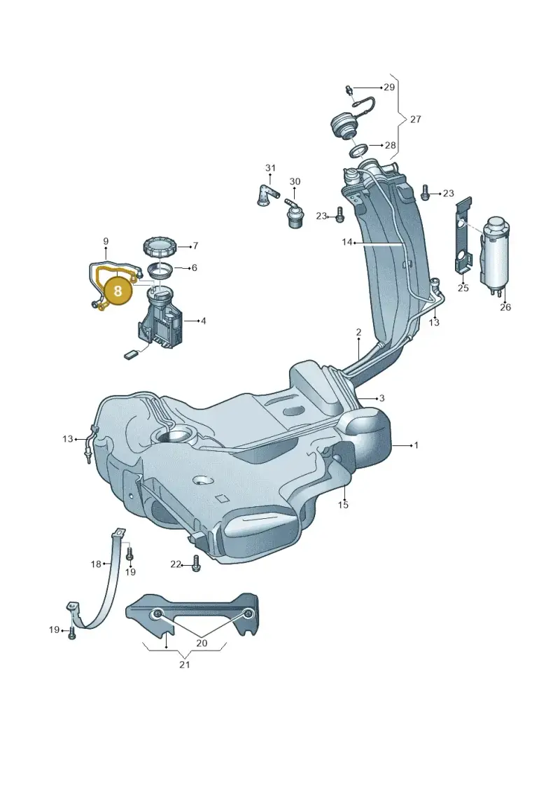 6RA201293B — SEAT Toledo (2015-2019) diagram 740201050, position 8