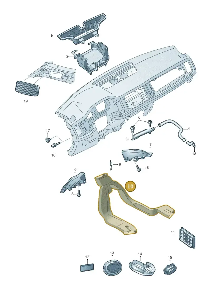 6RA819803A — Skoda Rapid (2012-2022) diagram 740819110, position 10