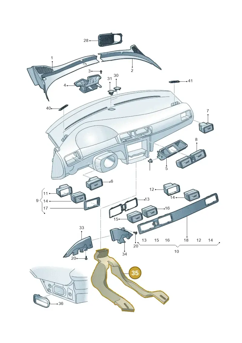 6RA819803A — Skoda Rapid Spaceback (2014-2022) diagram 756819300, position 35