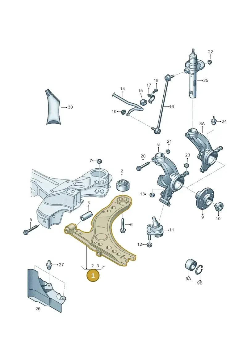6RF407151B — Skoda Rapid Ambition (2011-2021) diagram 677407000, position 1
