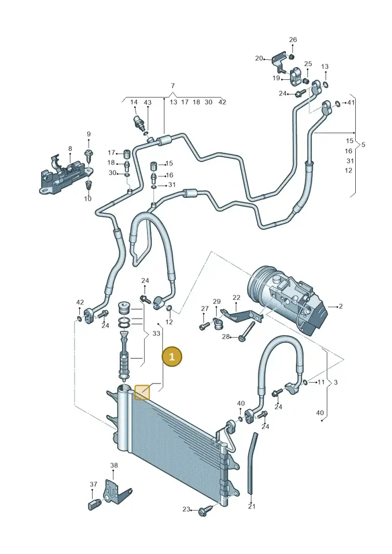 6RF820411 — Skoda Rapid Ambition (2011-2021) diagram 672260410, position 1