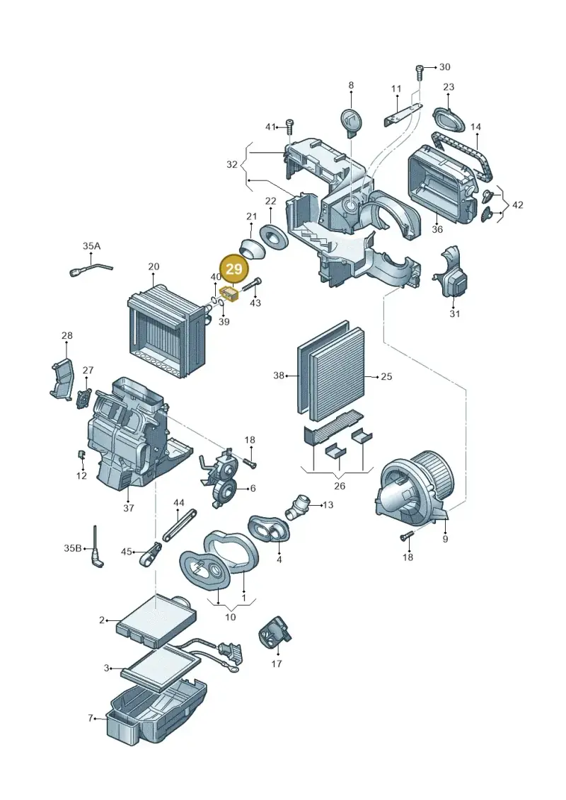 6RF820679 — Skoda Rapid Ambition (2011-2021) diagram 253820100, position 29
