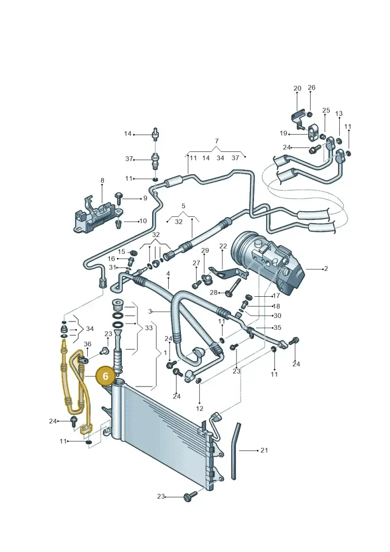 6RF820741C — Skoda Fabia Ambiente (2009-2013) diagram 253260410, position 6