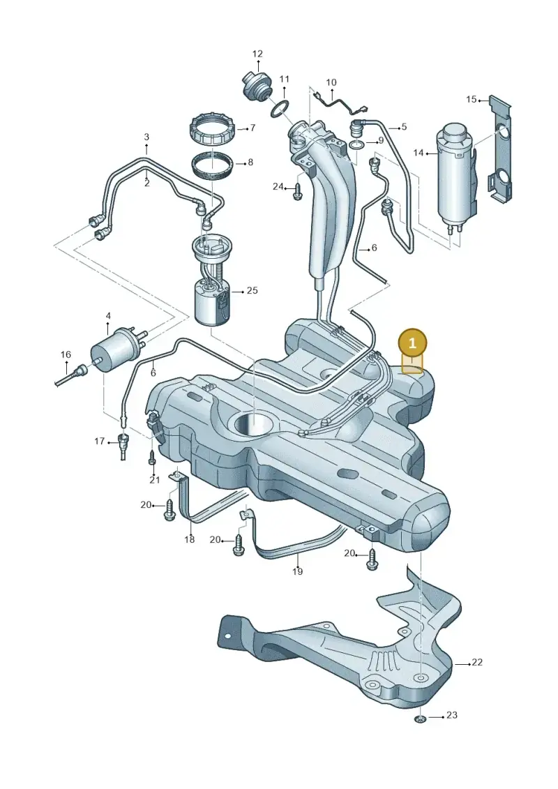 6RU201060 — Skoda Rapid (2012-2022) diagram 677201050, position 1