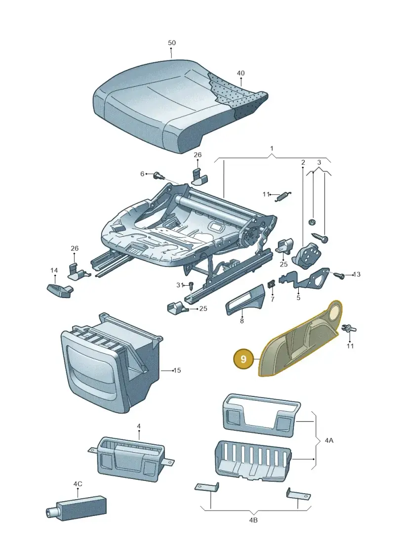 6V0881318A9B9 — Skoda Fabia (2014-2022) diagram 797881010, position 9