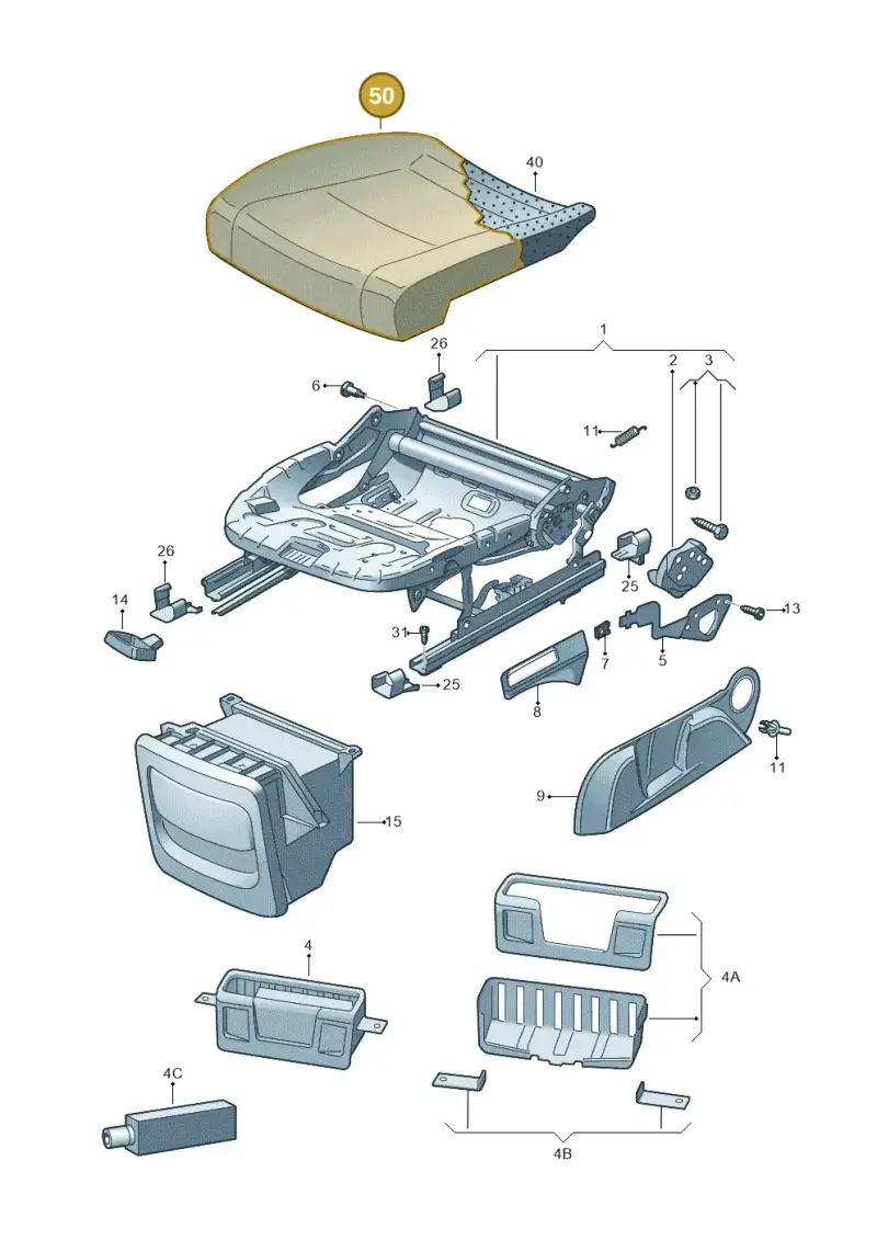 6V0881405AMUNC — Skoda Fabia (2014-2022) diagram 797881010, position 50