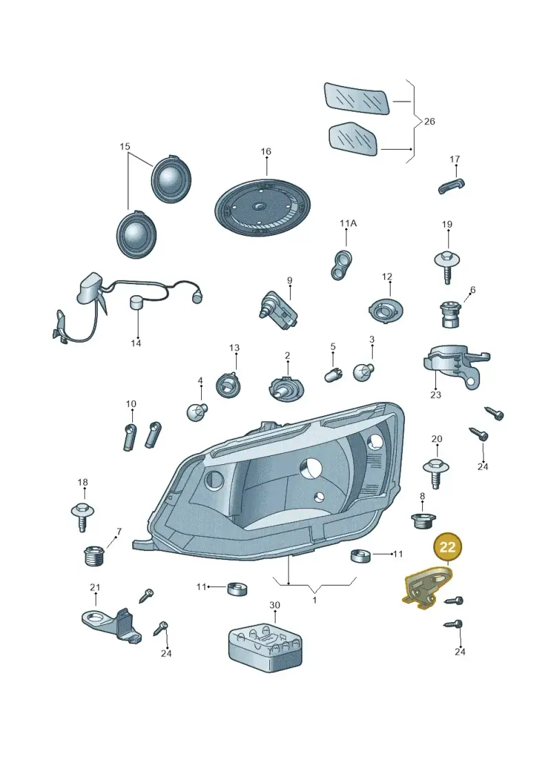 6V0998226A — Skoda Fabia (2014-2022) diagram 797941000, position 22