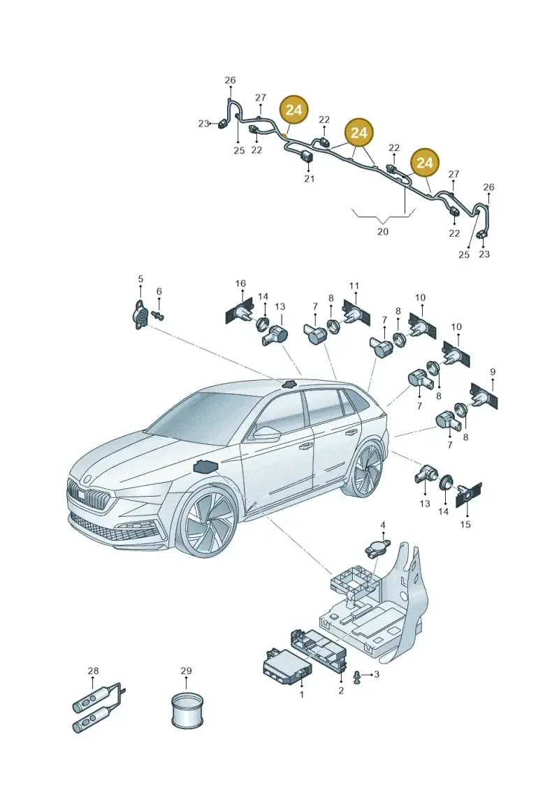 6VA971789B — Skoda Fabia (2021-2022) diagram 584919055, position 24