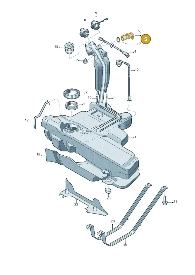 6X0201136 — Skoda ROOMSTER               06> (2006-) diagram 203201050, position 5