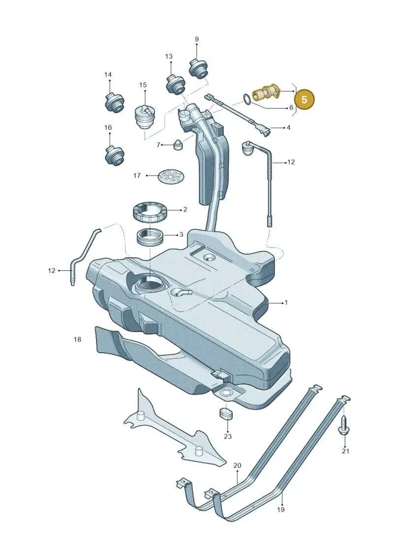 6X0201136 — Skoda Fabia Jingrui (2008-2014) diagram 662201050, position 5