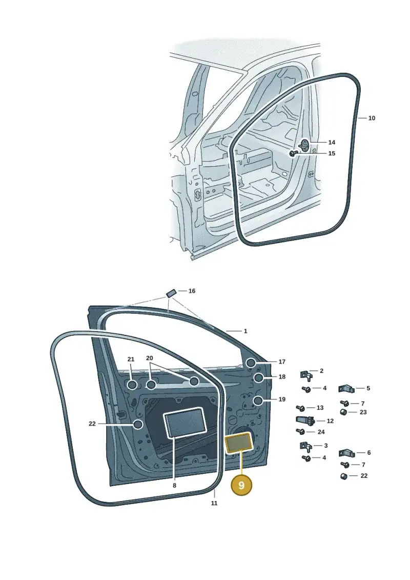 6X0863886 — Skoda Superb Combi (2023-) diagram 3p0831000, position 9