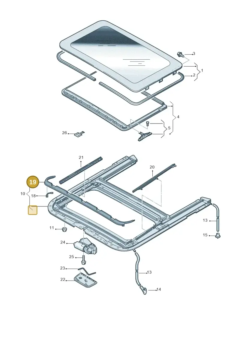 6X0877651 — Skoda FABIA/COMBI            05> (2004-) diagram 219877100, position 19
