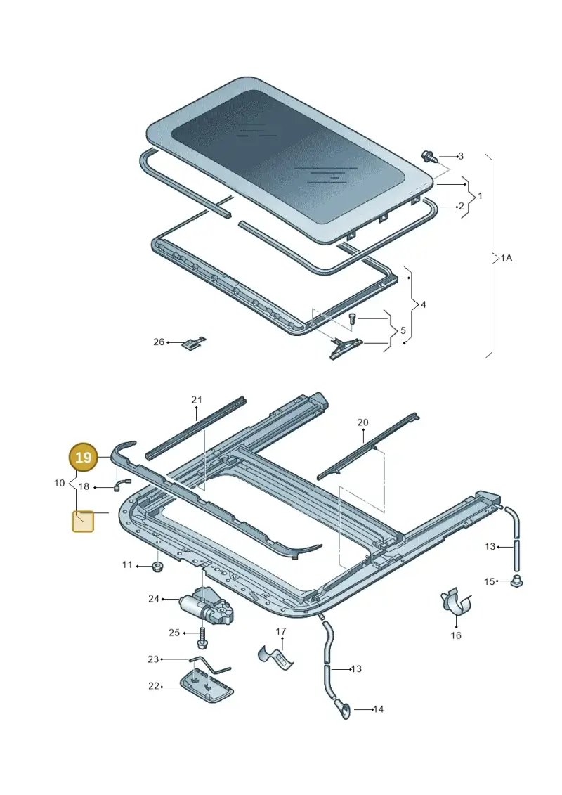 6X0877651 — Skoda Fabia Scout (2010-2014) diagram 608877100, position 19