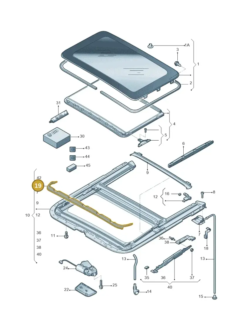 6X0877651 — Skoda Fabia Jingrui (2008-2014) diagram 662877100, position 19