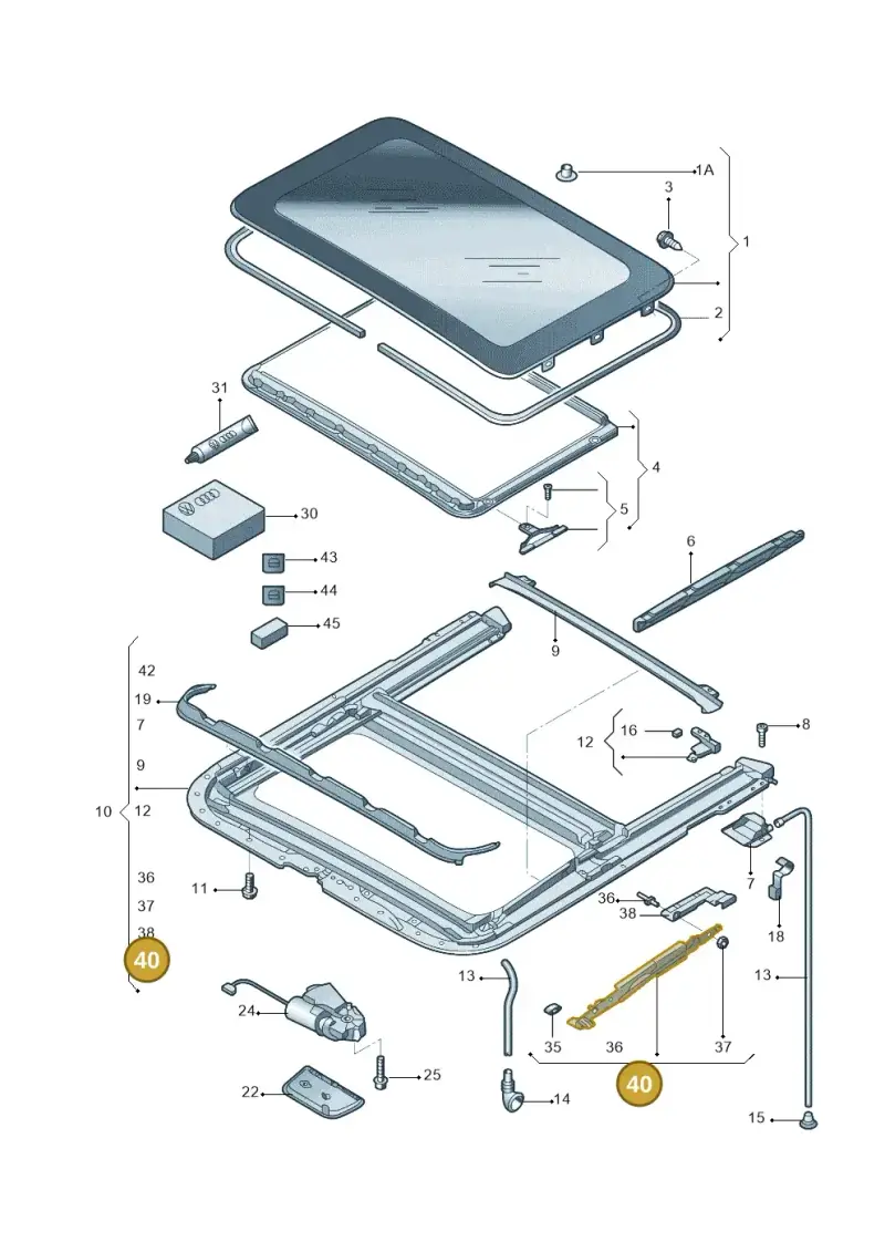 6X0898153 — Skoda Fabia Jingrui (2008-2014) diagram 662877100, position 40