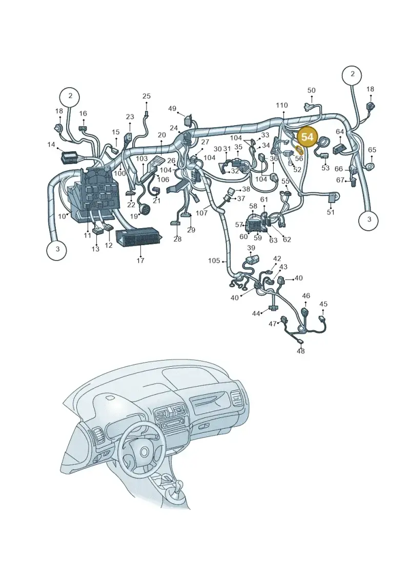 6X0972623 — Skoda Roomster (2010-2015) diagram 608971850, position 54