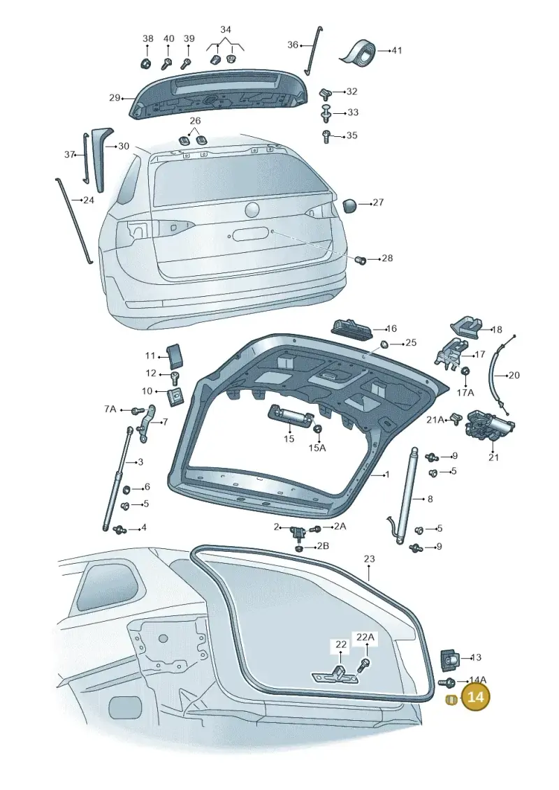 6Y0827339A — Skoda Octavia (2019-2024) diagram 585827010, position 14
