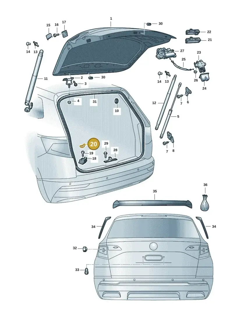 6Y0827339B — Skoda Karoq (2017-2022) diagram 834827001, position 20