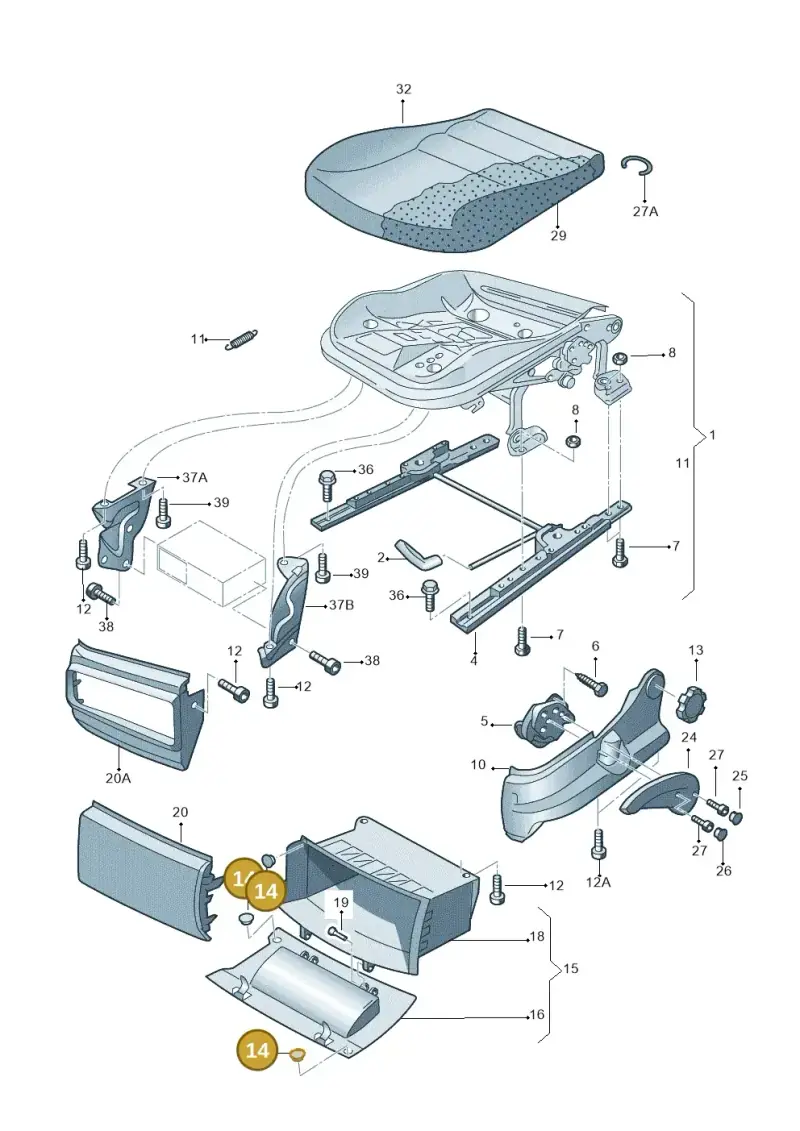 6Y0882331 — Skoda FABIA/COMBI            05> (2004-) diagram 225881000, position 14