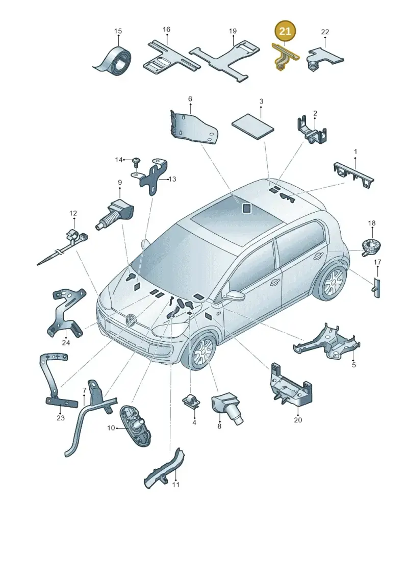 6Y0972596 — Skoda Citigo (2019-2021) diagram 772972010, position 21