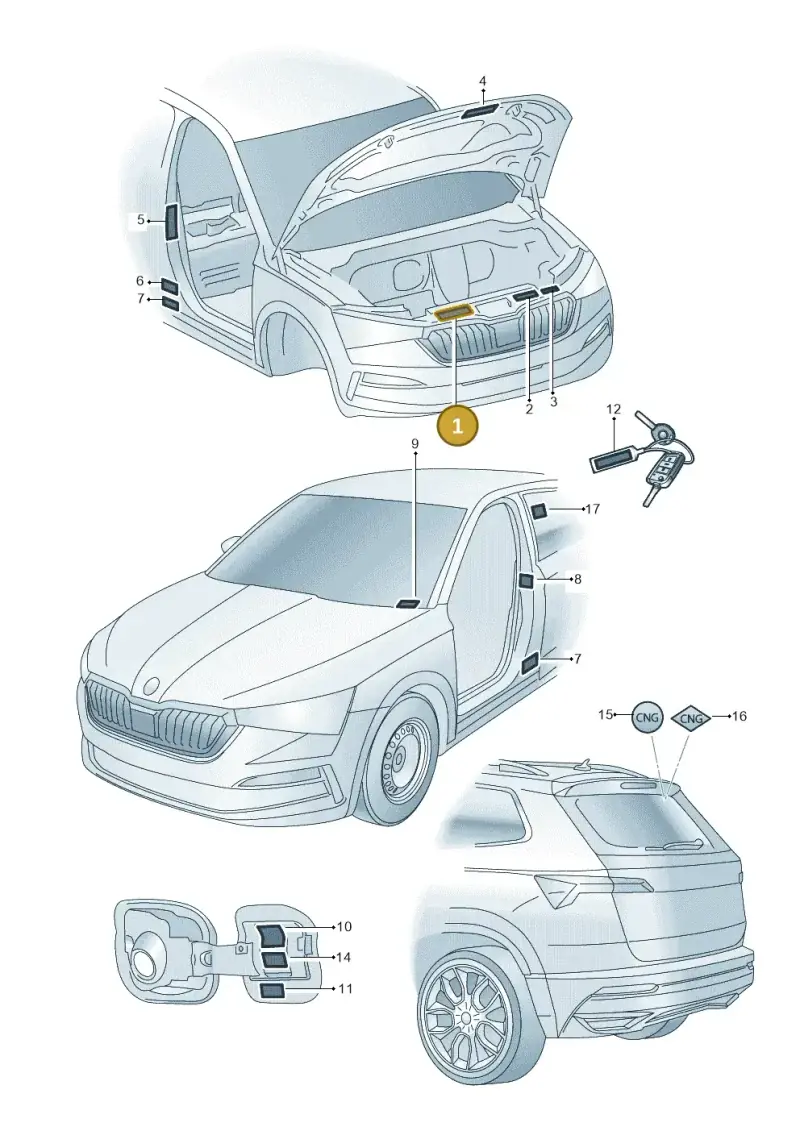 701010002C — Skoda Kamiq (2019-) diagram 584010000, position 1