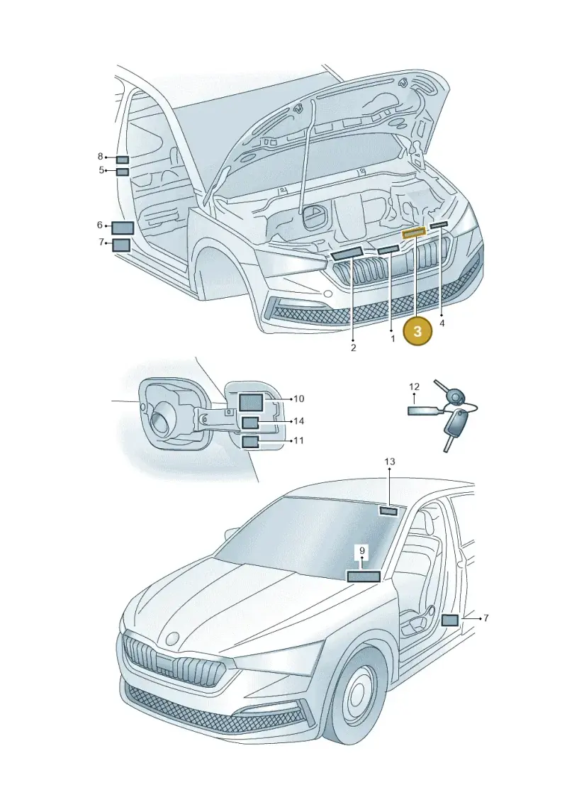 701010002D — Skoda Karoq (2017-2022) diagram 834010010, position 3