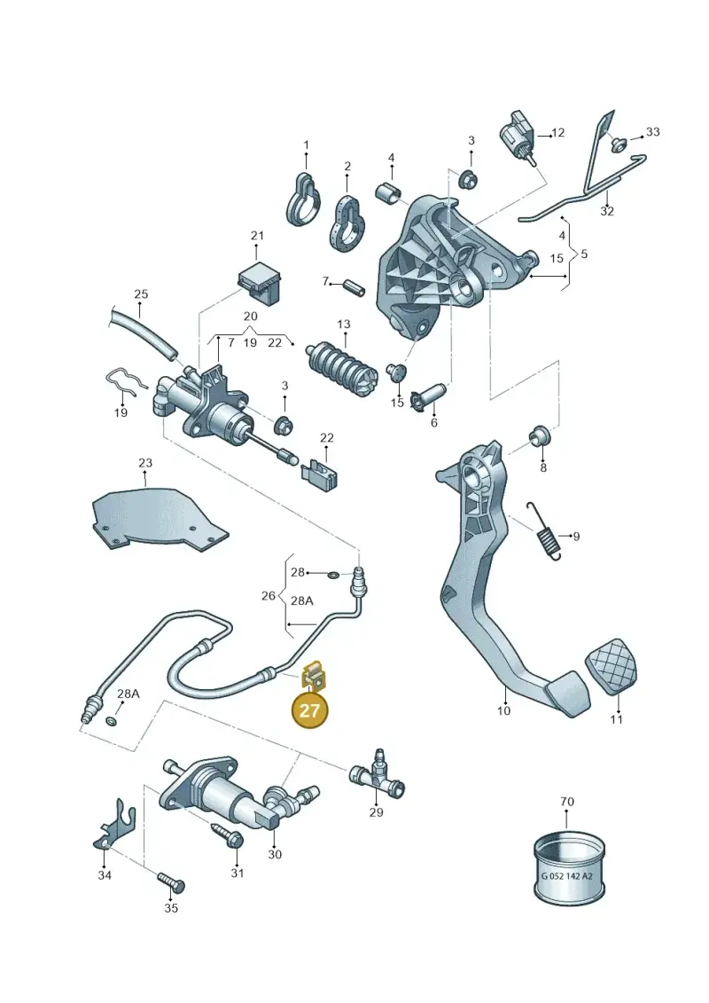 701611767B — Skoda Fabia Scout (2010-2014) diagram 697721250, position 27