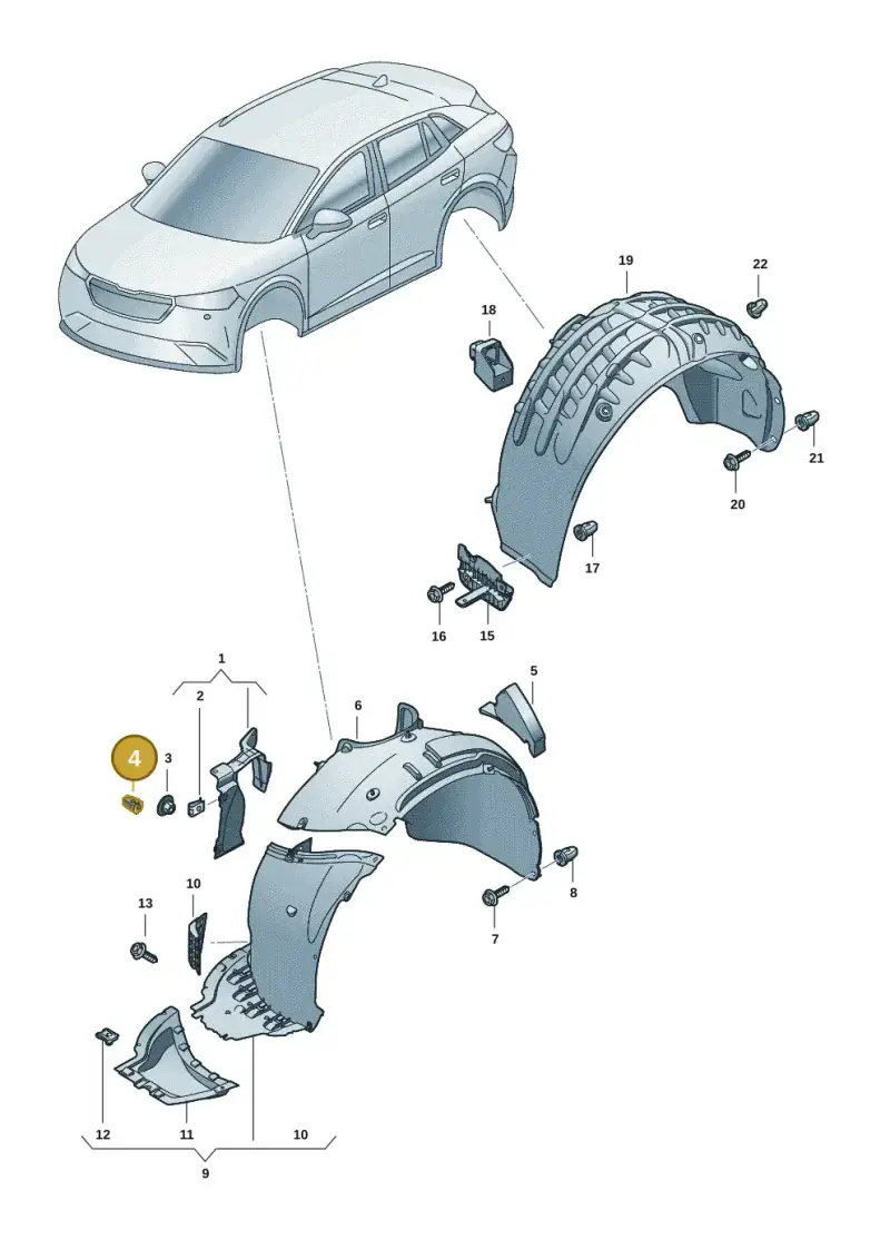 701867299 — Skoda Superb Combi (2023-) diagram 3p0821050, position 4