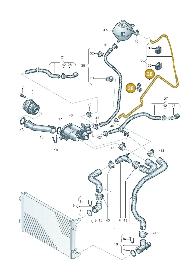 701971787P — Skoda OCTAVIA/COMBI/4X4      01> (2000-) diagram 252121200, position 38