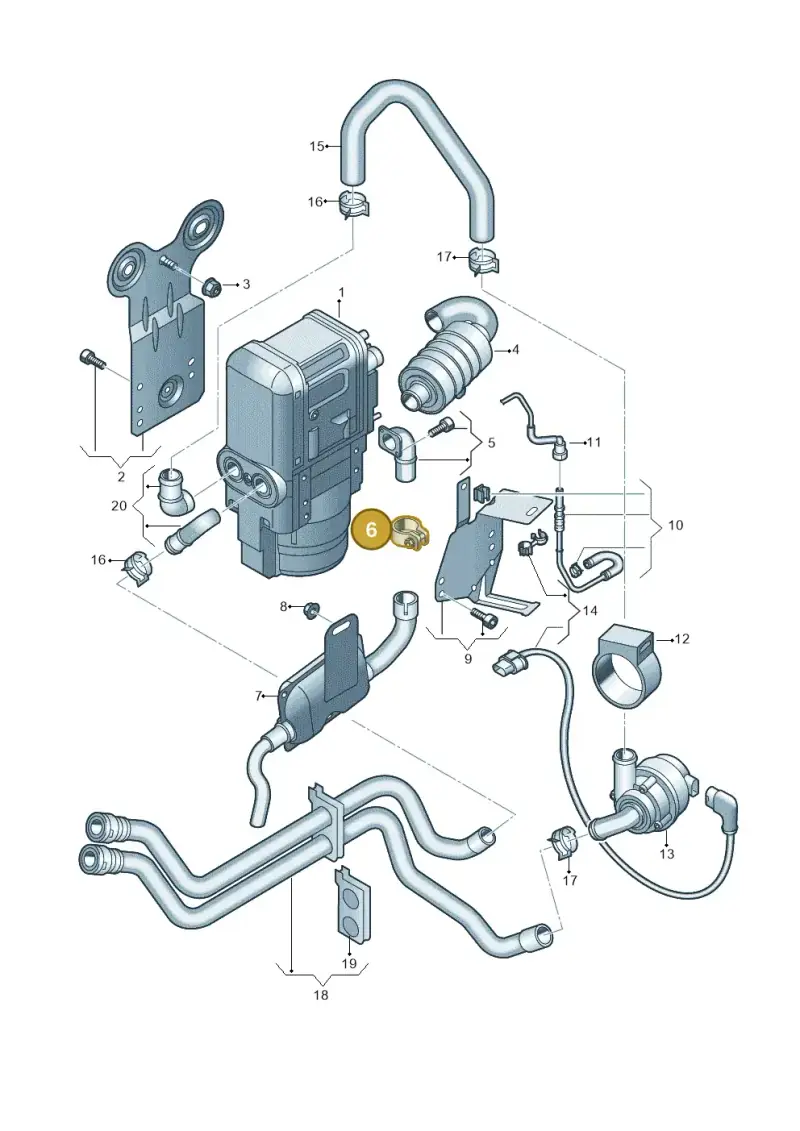 7H0819600A — Skoda Kodiaq (2018-2022) diagram 746819700, position 6