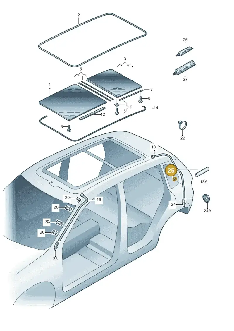 7H0843969A — Skoda Superb (2013-2015) diagram 666877200, position 25