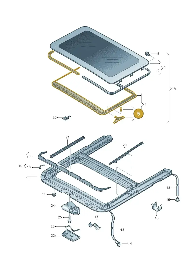 7H0877565 — Skoda Fabia Scout (2010-2014) diagram 608877100, position 5