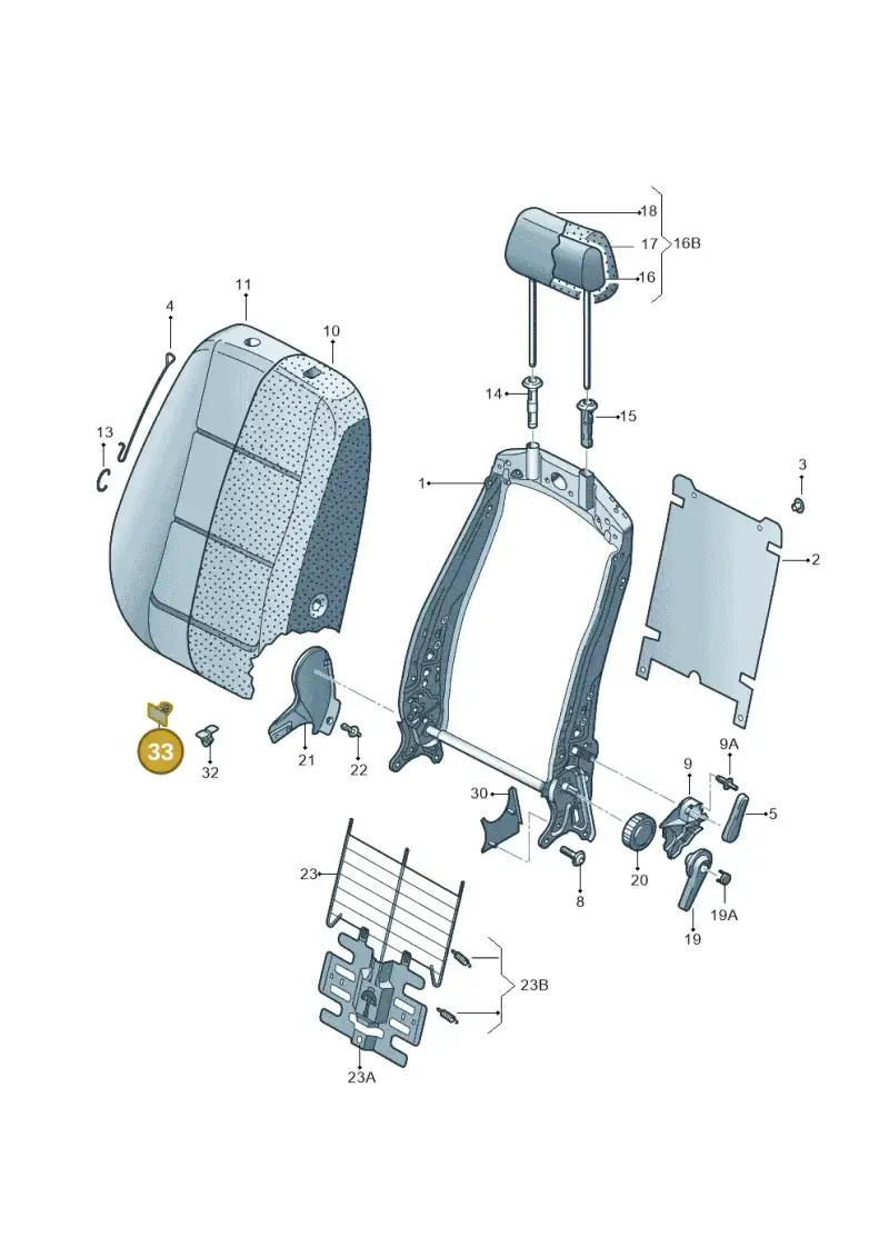 7H0881621 — Skoda Octavia (2017-2020) diagram 753881500, position 33