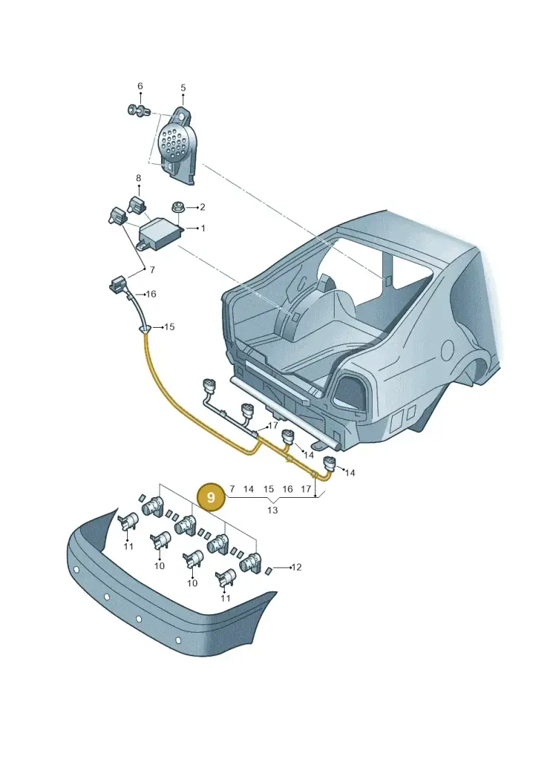 7H0919275CGRU — Skoda Octavia ambiente (2008-2013) diagram 419919500, position 9