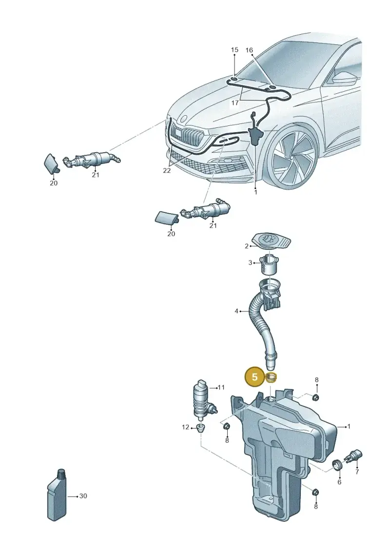 7L0955489 — Skoda Fabia (2021-) diagram 584955010, position 5