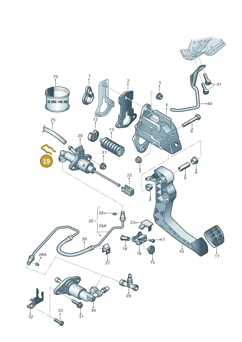 7M0721431 — Skoda Fabia Ambiente (2009-2013) diagram 481721250, position 19