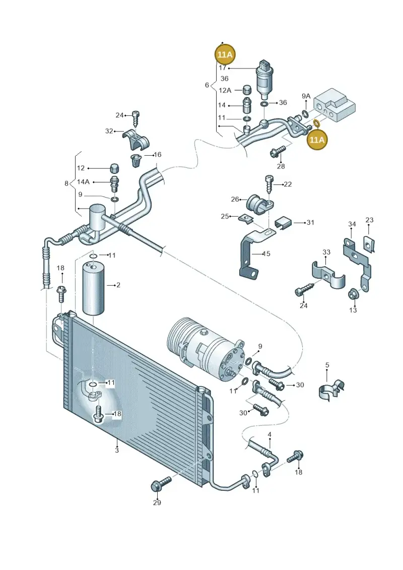 7M0820749B — Skoda OCTAVIA/COMBI/4X4      01> (2000-) diagram 194260410, position 11A