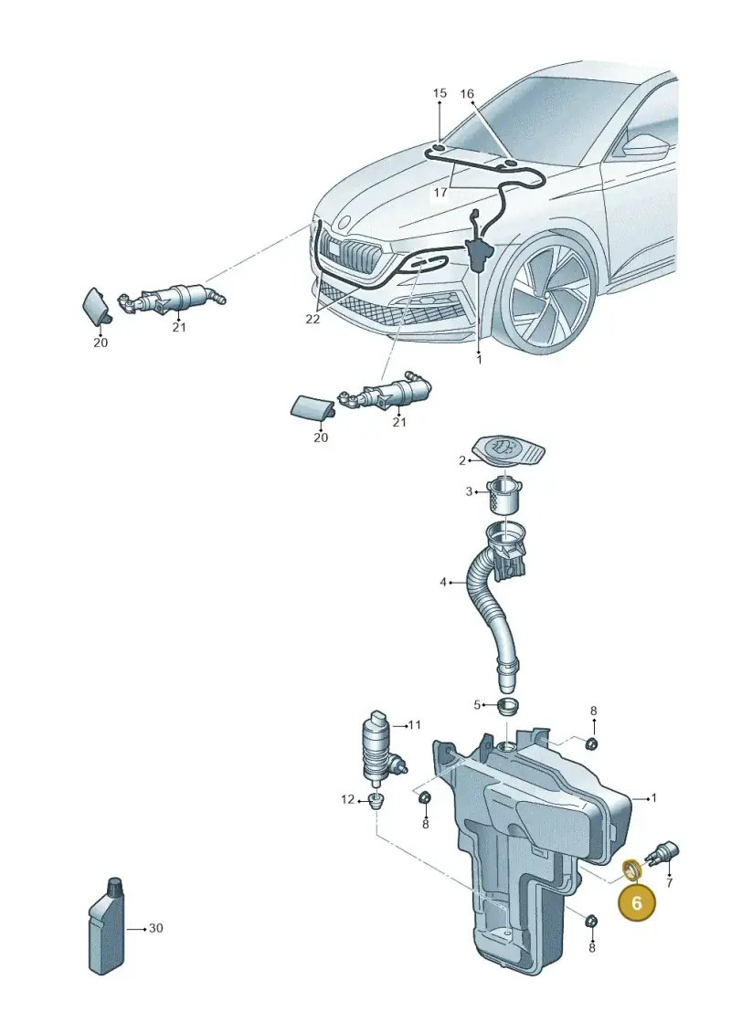 7M0919382 — Skoda Fabia (2021-) diagram 584955010, position 6
