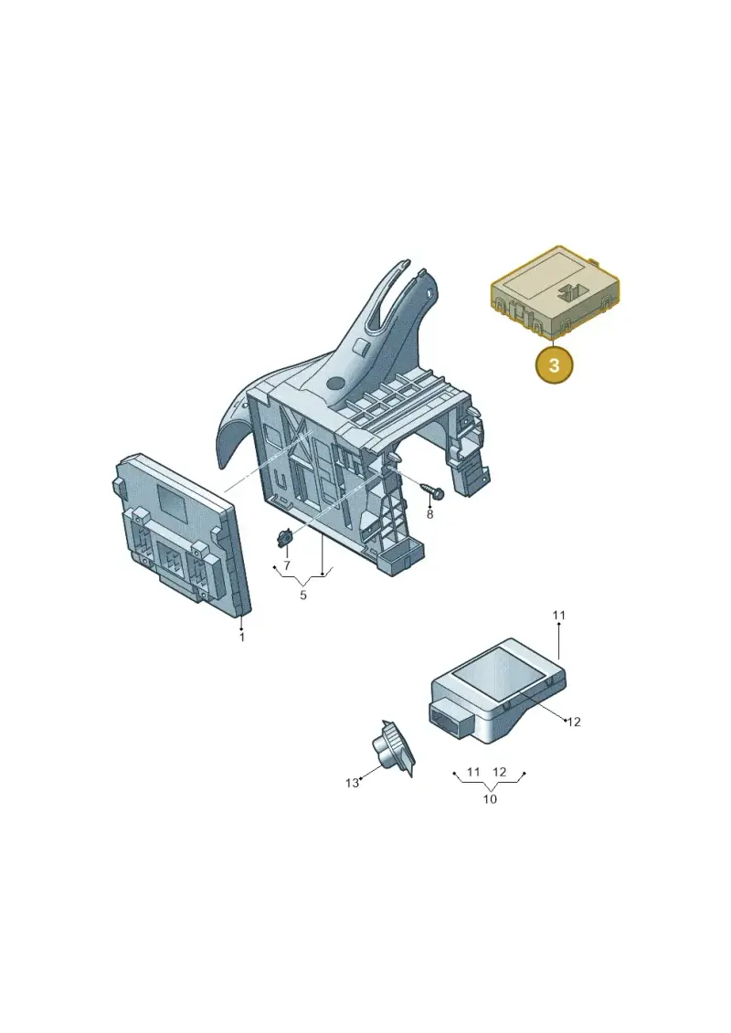 7N0907530BH — Skoda Yeti (2013-2017) diagram 753937510, position 3