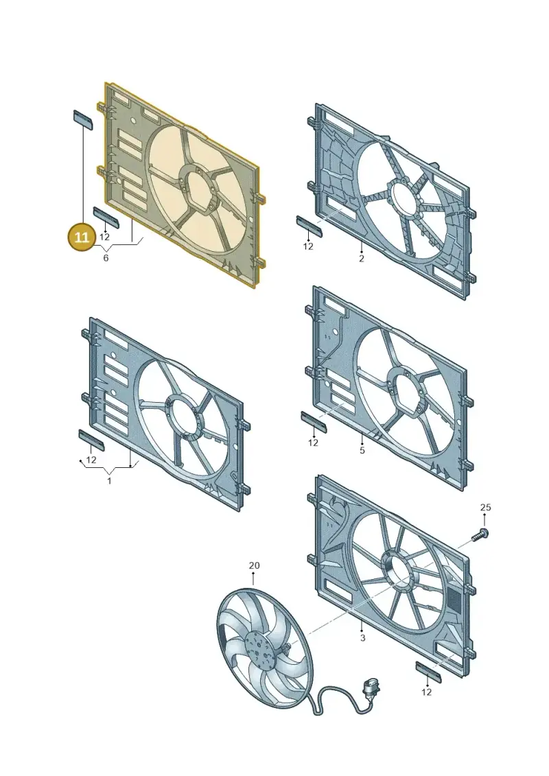 7P0121223 — Skoda Octavia (2017-2020) diagram 746121900, position 11