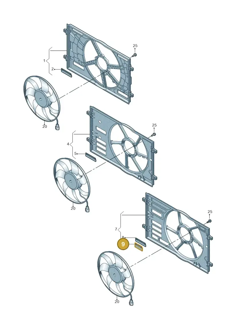 7P0121223 — Skoda Kodiaq (2018-2022) diagram 869121910, position 9