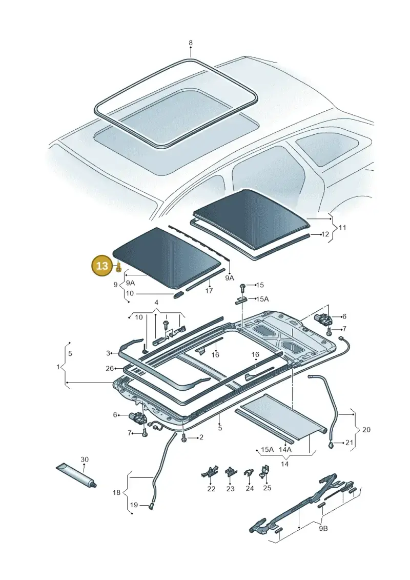 7P0898955 — Skoda Octavia (2017-2020) diagram 753877200, position 13