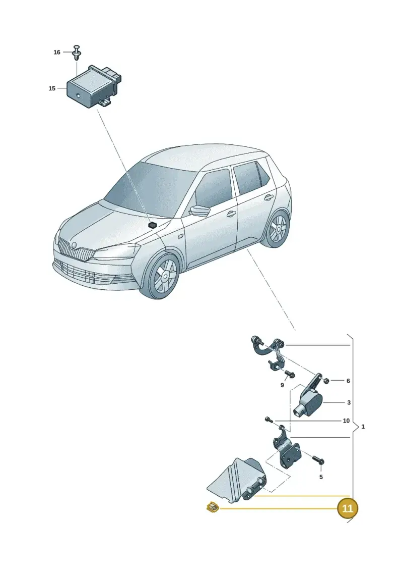 811971848B — Skoda Fabia (2014-2022) diagram 797941025, position 11